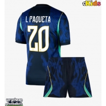 Brazil Lucas Paqueta #20 Replica Away Minikit World Cup 2026 Short Sleeve (+ pants)